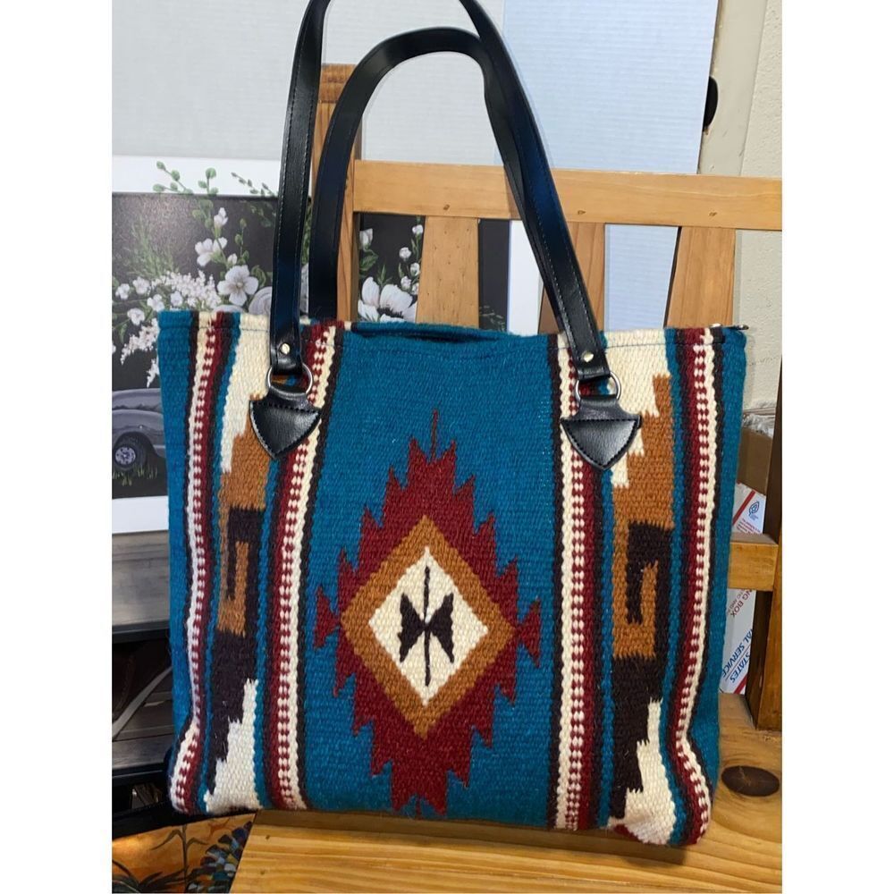 Saddlebag company southwest  wool handwoven Purse